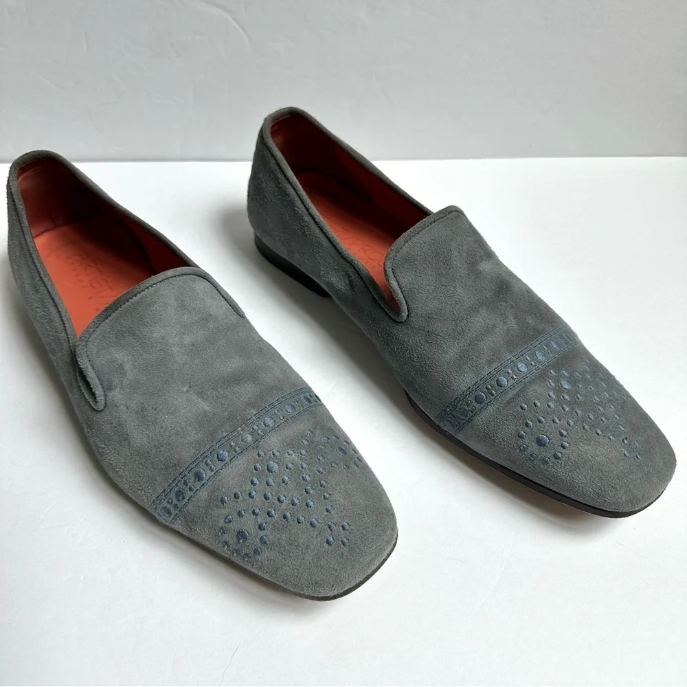 Stubbs & Wootton with Artist Proof Blue Suede Men’s Loafers 12